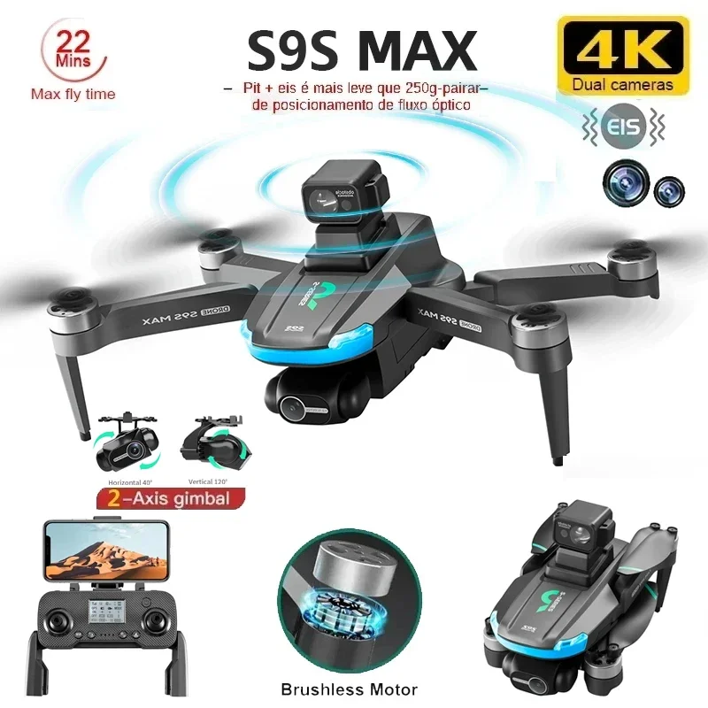Drone Camera With Gimbal - Nuevo S9S MAX MINI Drone 4K