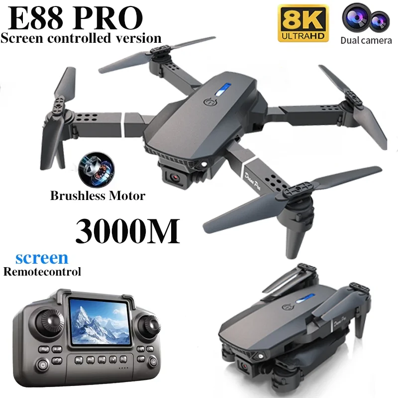 Dron profesional E88 PRO con p - Drone Camera Professional reseña y precio